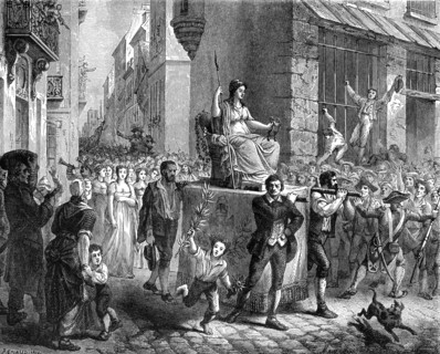Festival of Reason, Paris, 1793 (1882-1884). Artist: Unknown