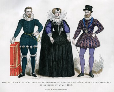 Antoine de Saint-Chamand, Seigneur de Mery, unknown lady and Henry IV of France, 1600 (1882-1884). Artist: Unknown