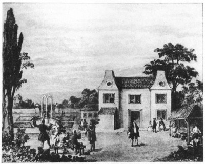 Spring gardens, site of Lowndes Square, London, c late 18th century (1907). Artist: Unknown