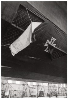 Damaged German navy Zeppelin airship, World War I, 1914-1918 (1933). Artist: Unknown