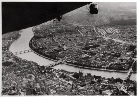 Aerial view of Basel, Switzerland, from a Zeppelin, 1928 (1933). Artist: Unknown