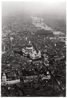 Aerial view of St Paul's Cathedral, London, from a Zeppelin, 1931 (1933). Artist: Unknown