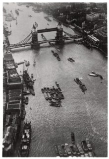 Aerial view of Tower Bridge, London, from a Zeppelin, 1931 (1933). Artist: Unknown