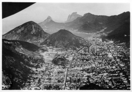 Aerial view of Rio de Janeiro, Brazil, from a Zeppelin, 1930 (1933). Artist: Unknown