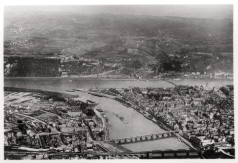 Aerial view of Koblenz, Rhine-Palantinate, Germany, from a Zeppelin, c1931 (1933). Artist: Unknown