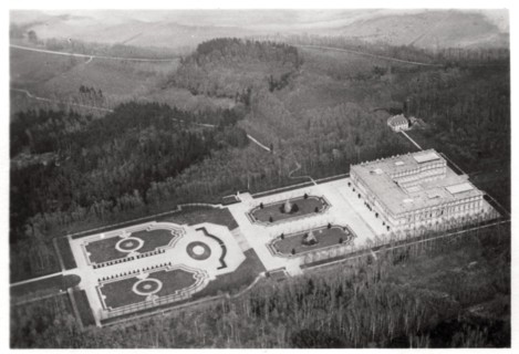 Aerial view of the Herrenchiemsee Palace, Bavaria, Germany, from a Zeppelin, c1931 (1933). Artist: Unknown