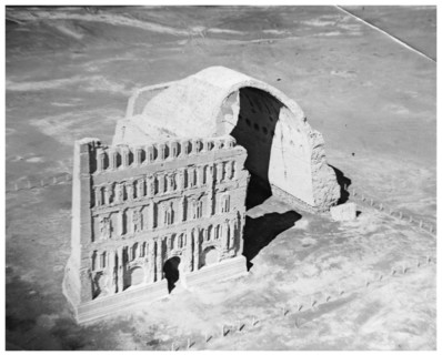 The Taq-i Kisra from the air, Ctesiphon, Iraq, 1926. Artist: Unknown