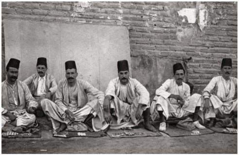 Turkish money changers, Baghdad, Iraq, 1925. Artist: A Kerim