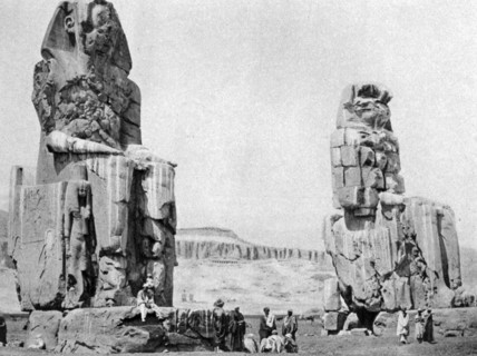 The Colossi of Memnon, Luxor (Thebes), Egypt, c1922. Artist: Unknown