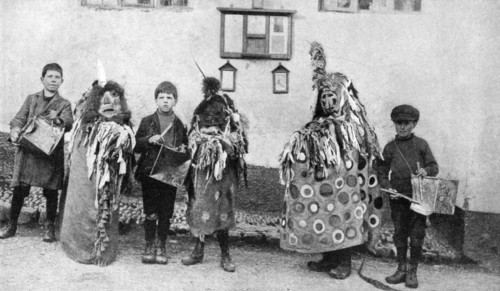 'Hobby-horse', May Day ceremonies, Somerset, c1922. Artist: Unknown