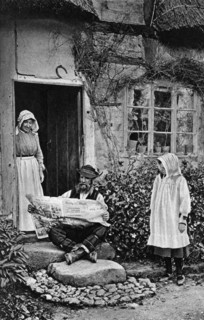 A man reading The Daily Mail, Shropshire, c1922. Artist: AW Cutler