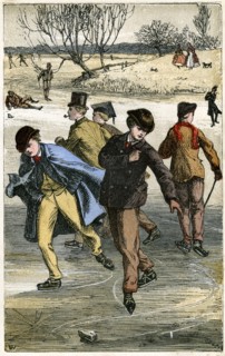 Ice skating, 19th century(?). Artist: Unknown