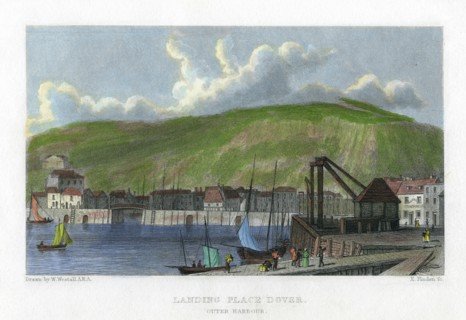 Landing place, outer harbour, Dover, Kent, 19th century.Artist: E Finden