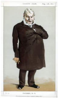 'The only man who is ever known to make Mr Gladstone smile', 1871. Artist: Coide