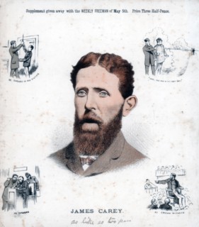 James Carey, Irish Republican and informer, 1883. Artist: Unknown