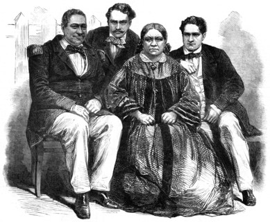 The Royal Family of Tahiti, 1864. Artist: Unknown