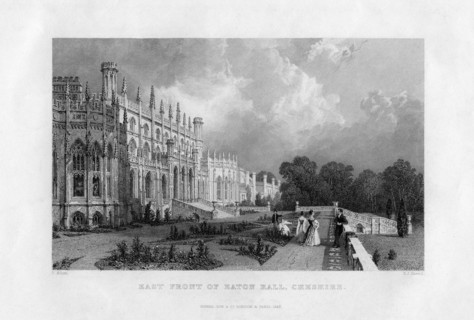 East front of Eaton Hall, Cheshire, 1845. Artist: Frederick James Havell