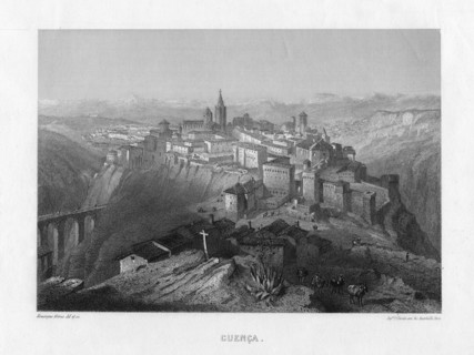 Cuenca, Spain, 19th century.Artist: Rouargue Brothers