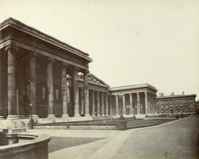 Exterior of the British Museum, Great Russell Street, London, 1887. Artist: Unknown