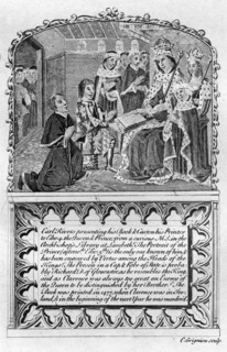 Earl Rivers presents his book to King Edward IV, c1477 (late 18th or early 19th century(?)). Artist: Charles Grignion