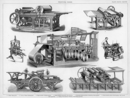 Printing presses, 19th or 20th century. Artist: S Miller