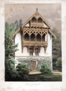 Gable on a residential building, Schonhausen, near Berlin, Germany, c1850. Artist: Anst von W Loeillot