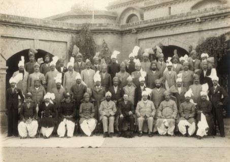 Shahpur district police officers group, India, 1937-1938. Artist: Mool Chand & Son