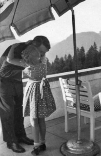 A little girl visits the Führer at Obersalzberg, Bavaria, Germany, 1936. Artist: Unknown