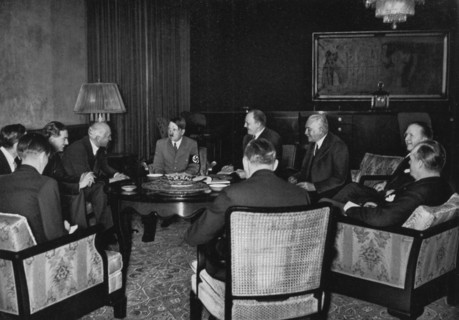 Talks between Adolf Hitler and representatives of the government of Great Britain, 1935. Creator: Unknown.