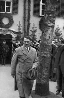 Adolf Hitler visiting the Schiller Haus in Weimar, Germany, 1934. Artist: Unknown