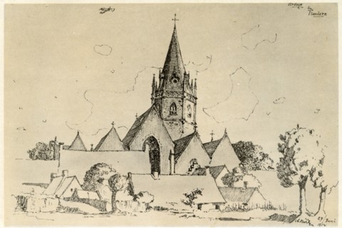 'Ardoye in Flanders', summer 1917. Artist: Adolf Hitler