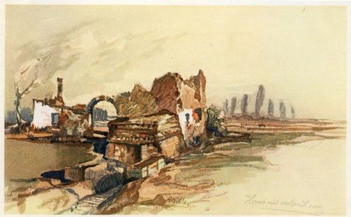 'House with a White Fence', c1914-c1918(?).Artist: Adolf Hitler
