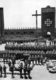 State funeral of President Paul von Hindenburg, Tannenberg, Germany, 1934. Artist: Unknown