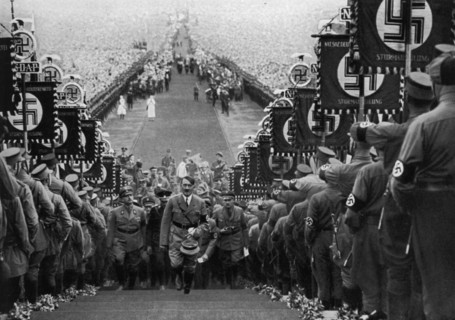 Adolf Hitler at the Bückeberg Harvest Festival, Germany, 1 October 1934. Artist: Unknown