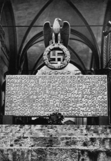 Monument on the Munich Feldherrnhalle, Germany, 1936. Artist: Unknown