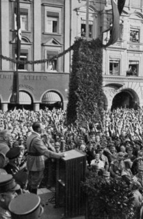 Celebrating the 15th anniversary of the formation of the Nazi Party, Rosenheim, Germany, 1935. Artist: Unknown