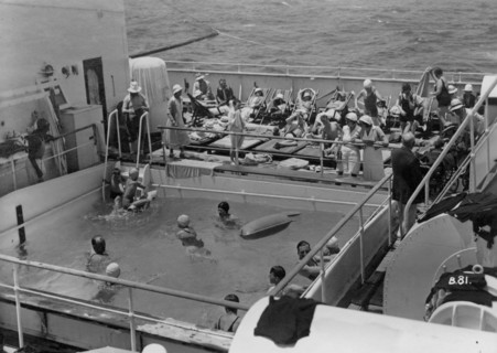 Swimming pool on board the RML 'Atlantis', c1929-c1939(?). Artist: Unknown