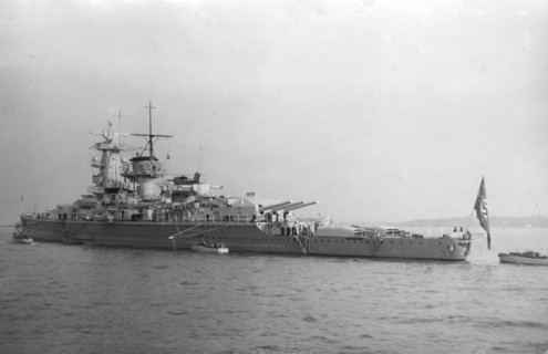 German pocket battleship 'Admiral Graf Spee', 1937. Artist: Unknown
