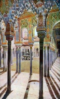 Court of the Lions, the Alhambra, Granada, Andalusia, Spain, c1924. Artist: Unknown