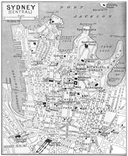 Map of central Sydney, New South Wales, Australia, c1924. Artist: Unknown