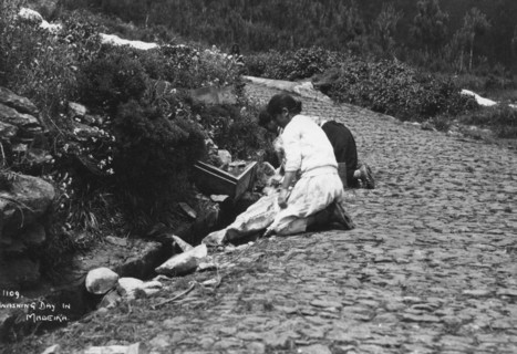 Washing day in Madeira, Portugal, c1920s-c1930s(?). Artist: Unknown