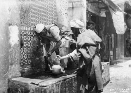 People collecting water from a well, Rabat, Morocco, c1920s-c1930s(?). Artist: Unknown