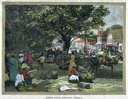'Street scene, Kingston, Jamaica', c1880. Artist: Unknown