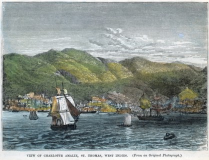 'View of Charlotte Amalie, St Thomas, West Indies', c1880. Artist: Unknown