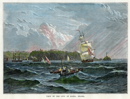 View of the city of Bahia, Brazil, c1880. Artist: Unknown