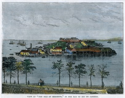 'View of The isle of Serpents, in the Bay of Rio de Janeiro', Brazil, c1880. Artist: Unknown