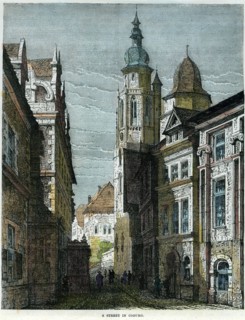 A street in Coburg, Bavaria, Germany, c1880. Artist: Unknown