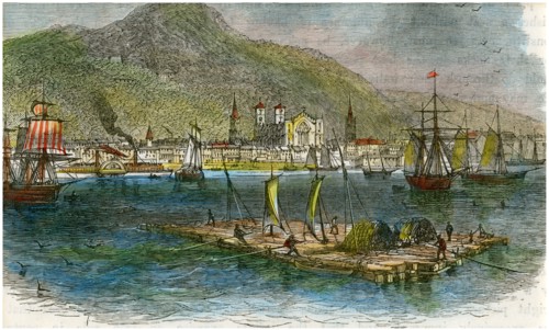 Montreal from the St Lawrence River, Quebec, Canada, c1880. Artist: Unknown