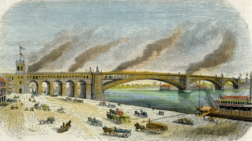 Eads Bridge, St Louis, Missouri, USA, c1874. Artist: Unknown