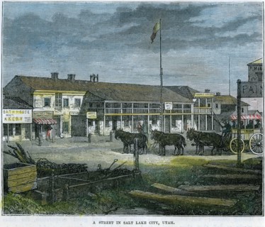 'A Street in Salt Lake City, Utah', USA, c1880. Artist: Unknown